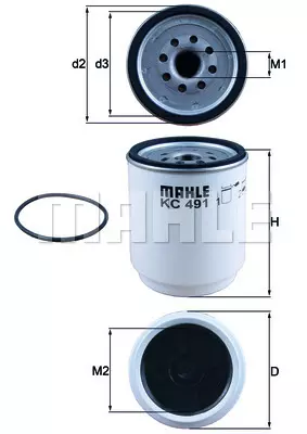 Фильтр топливный MAHLE/KNECHT KC491D