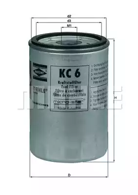 Топливный фильтр MAHLE/KNECHT KC6