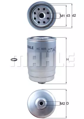 Фильтр топливный MAHLE/KNECHT KC605D