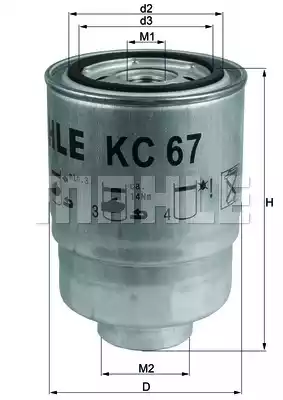 Топливный фильтр MAHLE/KNECHT KC67