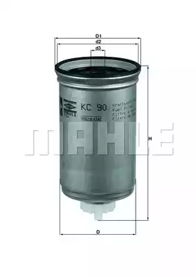 Топливный фильтр MAHLE/KNECHT KC90