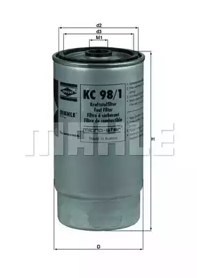 Топливный фильтр MAHLE/KNECHT KC98/1