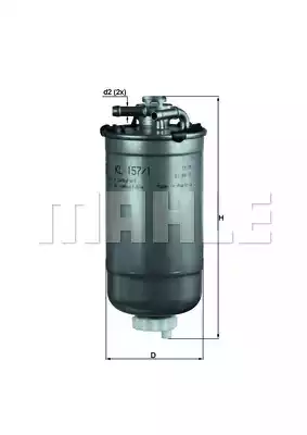 Топливный фильтр MAHLE/KNECHT KL157/1D