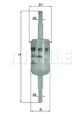 Топливный фильтр MAHLE/KNECHT KL15OF