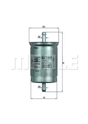 Топливный фильтр MAHLE/KNECHT KL171