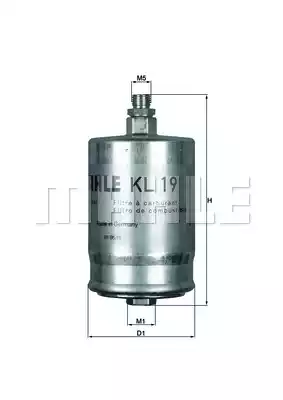 Топливный фильтр MAHLE/KNECHT KL19