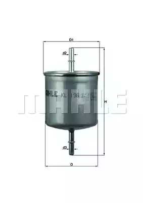 Топливный фильтр MAHLE/KNECHT KL196