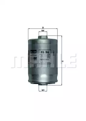 Топливный фильтр MAHLE/KNECHT KL36