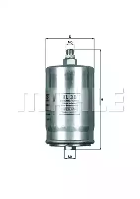 Топливный фильтр MAHLE/KNECHT KL38
