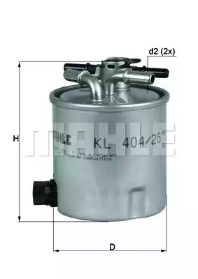 Топливный фильтр MAHLE/KNECHT KL404/25