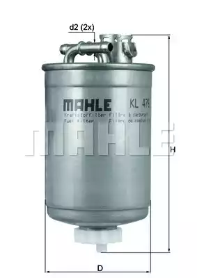 Топливный фильтр MAHLE/KNECHT KL476D