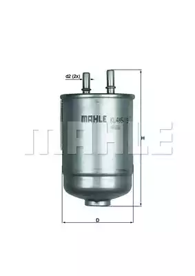 Топливный фильтр MAHLE/KNECHT KL485/15D