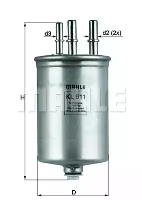 Топливный фильтр MAHLE/KNECHT KL506