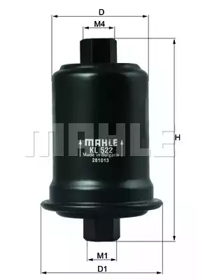 Топливный фильтр MAHLE/KNECHT KL522