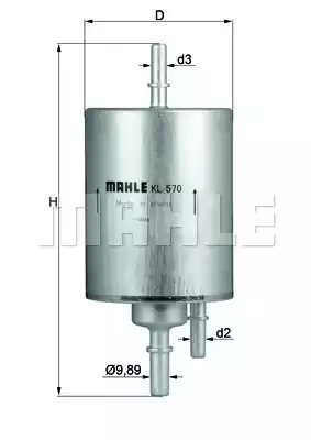 Топливный фильтр MAHLE/KNECHT KL570