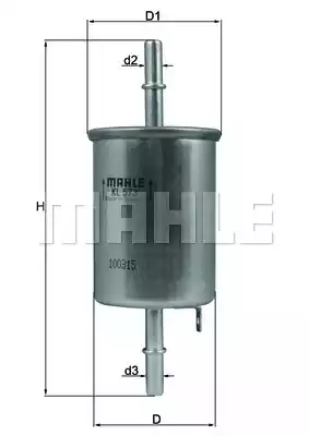 Топливный фильтр MAHLE/KNECHT KL573