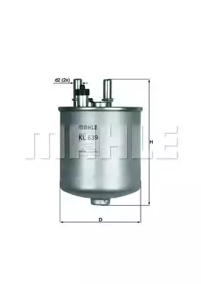 Топливный фильтр MAHLE/KNECHT KL639D