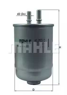 Топливный фильтр MAHLE/KNECHT KL752/2D