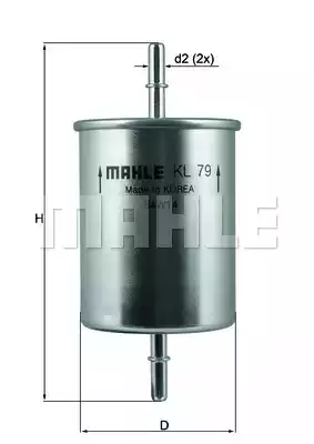 Топливный фильтр MAHLE/KNECHT KL79