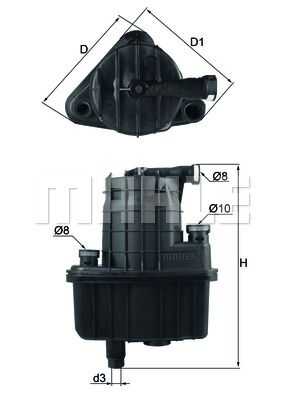 Фильтр топливный MAHLE/KNECHT KL832D