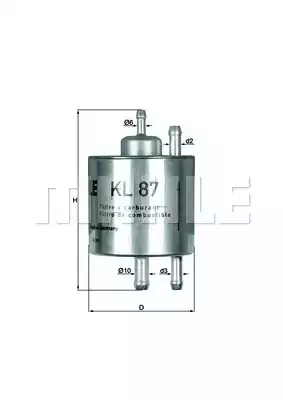 Топливный фильтр MAHLE/KNECHT KL87