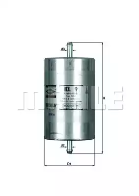 Топливный фильтр MAHLE/KNECHT KL9