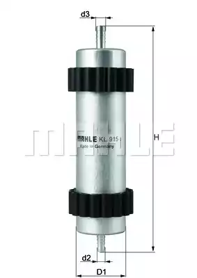 Топливный фильтр MAHLE/KNECHT KL915