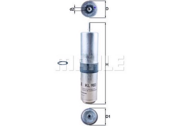 Фильтр топливный MAHLE/KNECHT KL983D