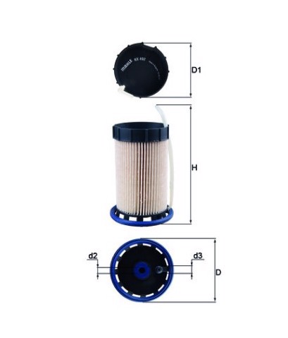 Топливный фильтр MAHLE/KNECHT KX492