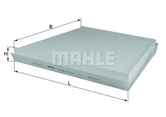 Элемент фильтрующий салонного фильтра MAHLE/KNECHT LA156/1