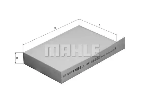 Фильтр воздуха во внутренном пространстве MAHLE/KNECHT LA449