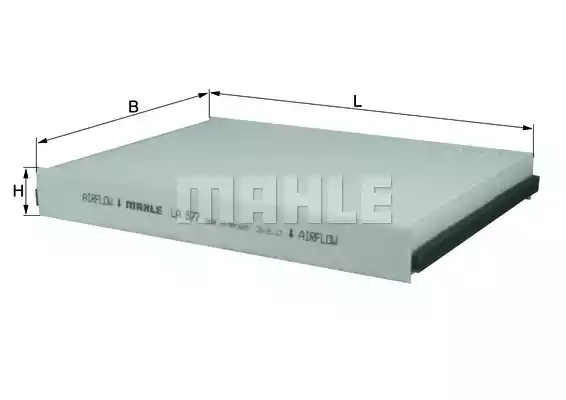 Фильтр воздуха во внутренном пространстве MAHLE/KNECHT LA877