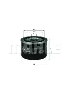 Масляный фильтр MAHLE/KNECHT OC102