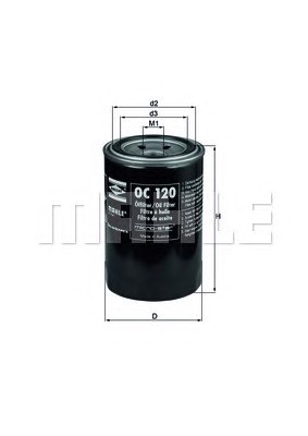 Масляный фильтр MAHLE/KNECHT OC120