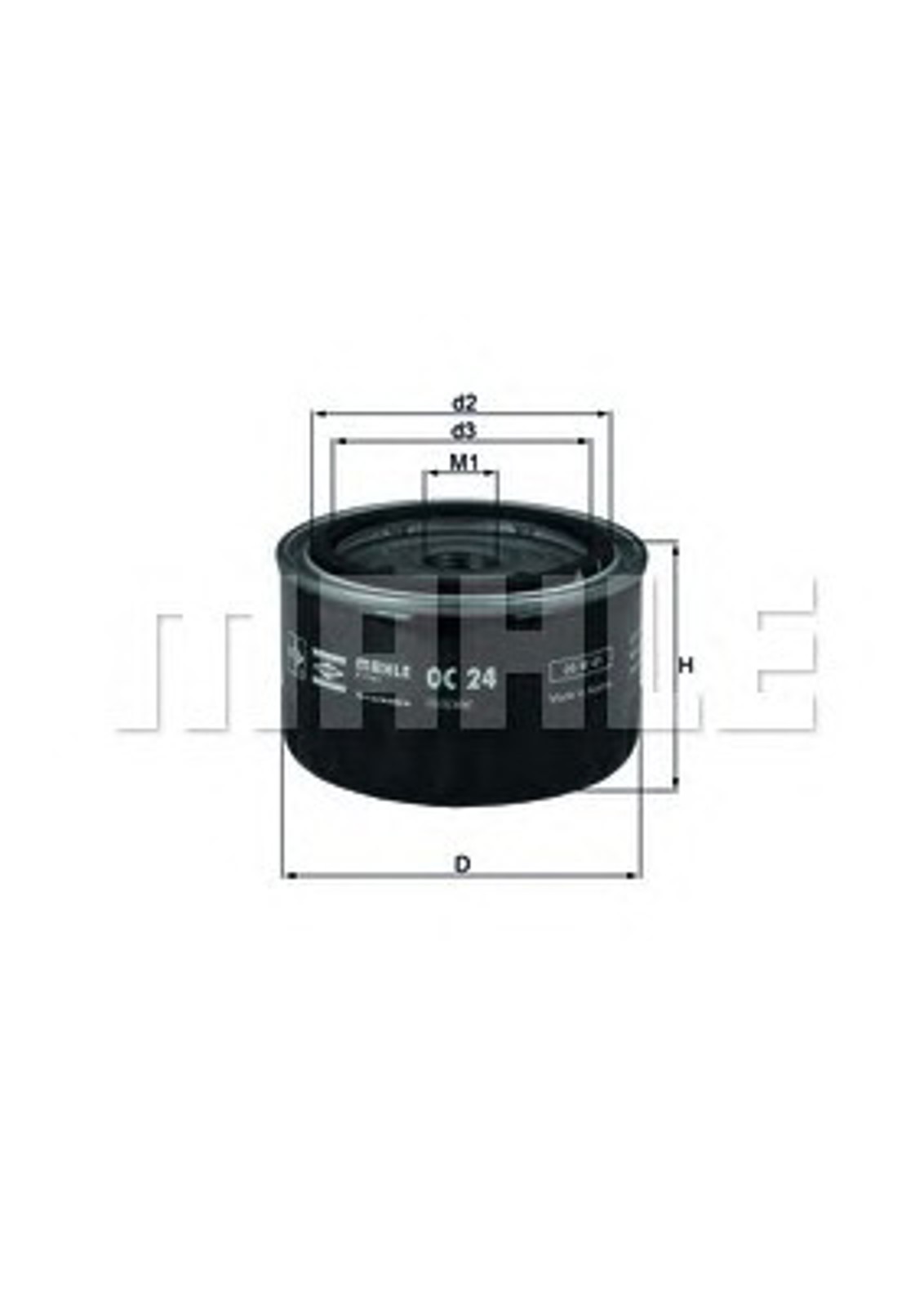 Фильтр масляный MAHLE/KNECHT OC24