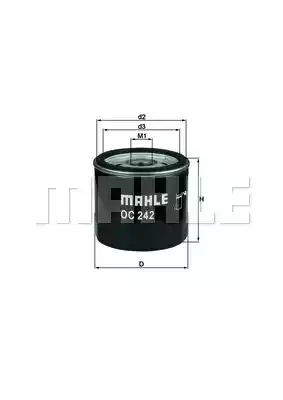 Масляный фильтр MAHLE/KNECHT OC242