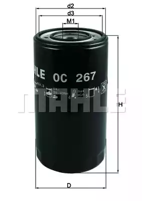 Масляный фильтр MAHLE/KNECHT OC267