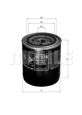 Масляный фильтр MAHLE/KNECHT OC278