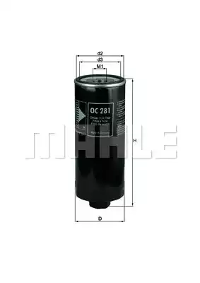 Масляный фильтр MAHLE/KNECHT OC281