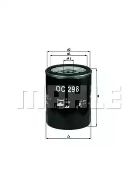 Масляный фильтр MAHLE/KNECHT OC298