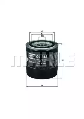 Масляный фильтр MAHLE/KNECHT OC313