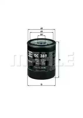 Масляный фильтр MAHLE/KNECHT OC369