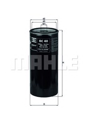 Масляный фильтр MAHLE/KNECHT OC40