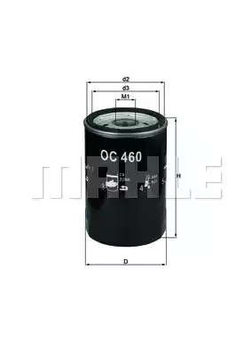Масляный фильтр MAHLE/KNECHT OC460
