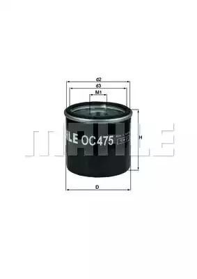 Фильтр масляный MAHLE/KNECHT OC475