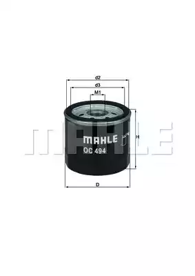 Масляный фильтр MAHLE/KNECHT OC494