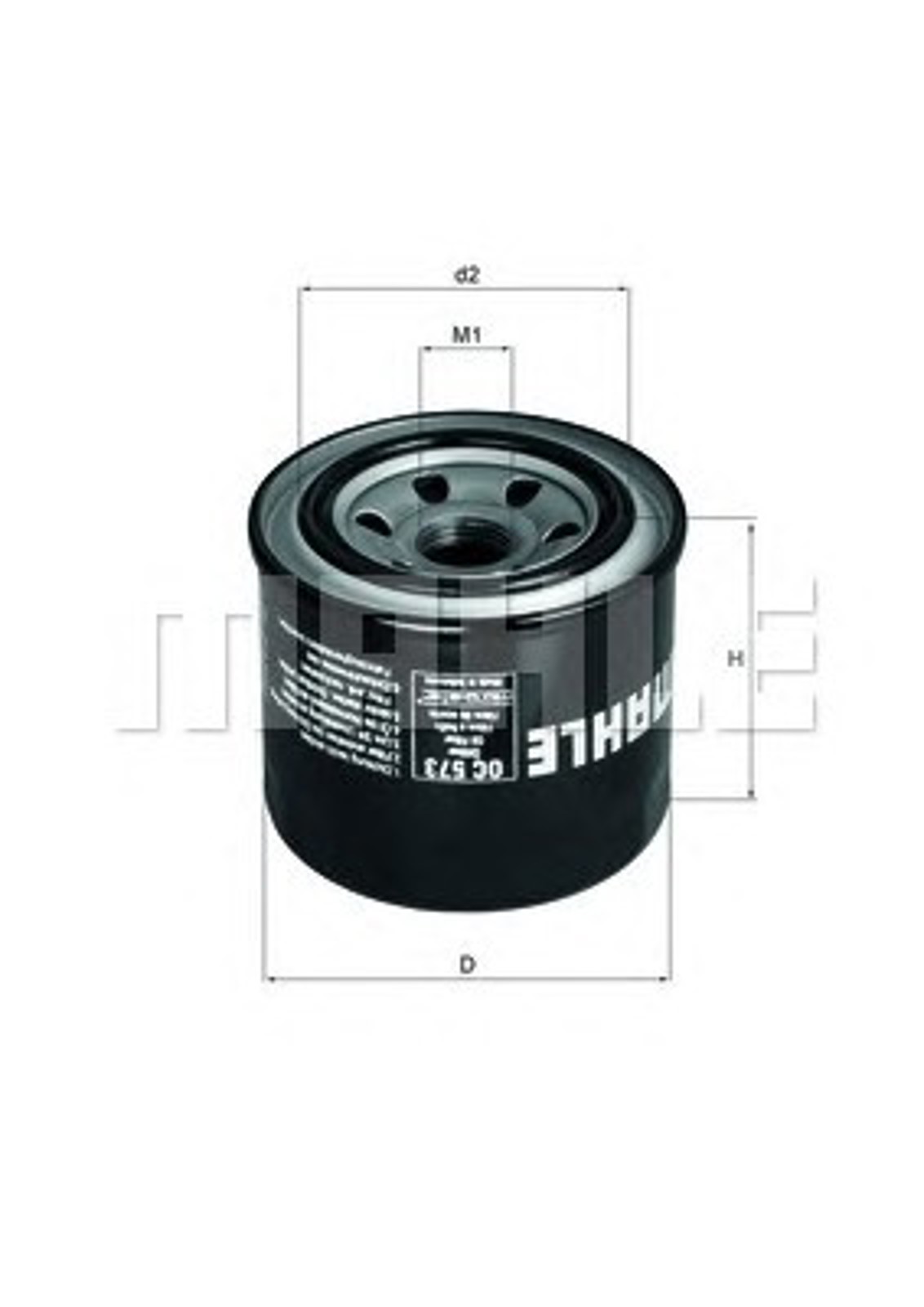 Фильтр масляный MAHLE/KNECHT OC573