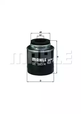 Масляный фильтр MAHLE/KNECHT OC593/4