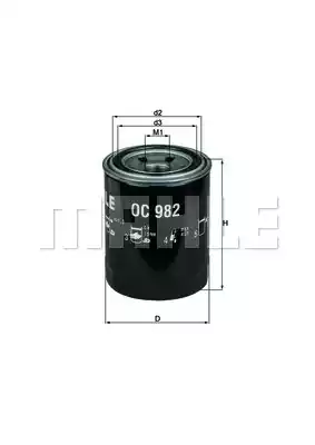 Масляный фильтр MAHLE/KNECHT OC982