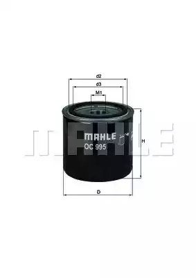 Масляный фильтр MAHLE/KNECHT OC995